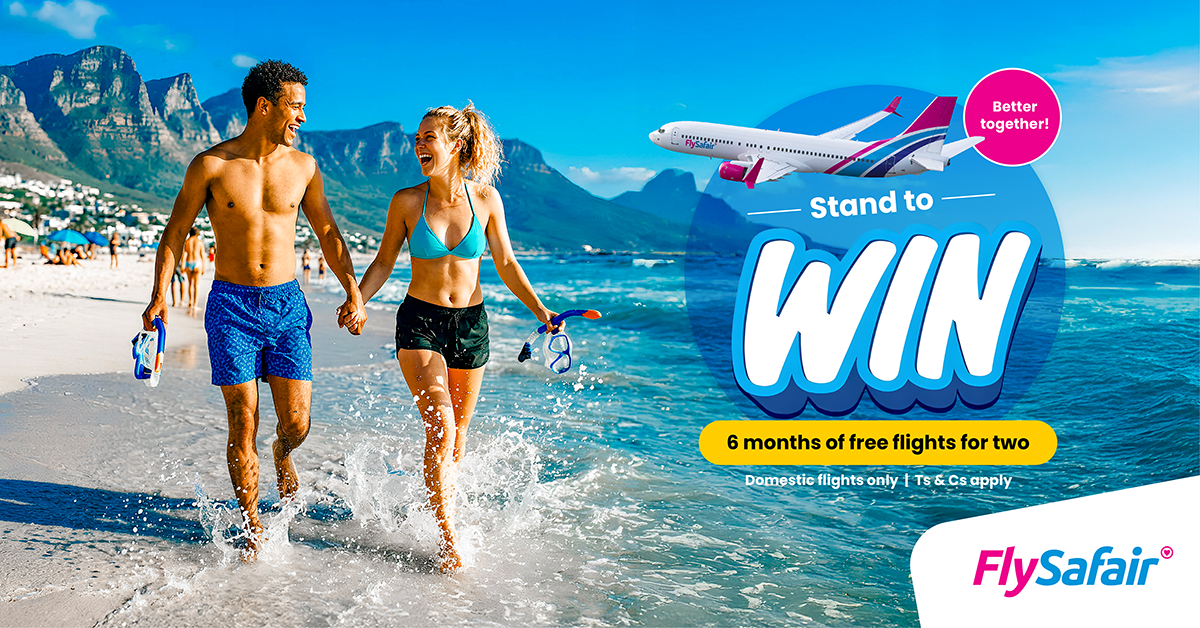 Stand to WIN 6 Months of Free* Flights for Two | T's&C's apply