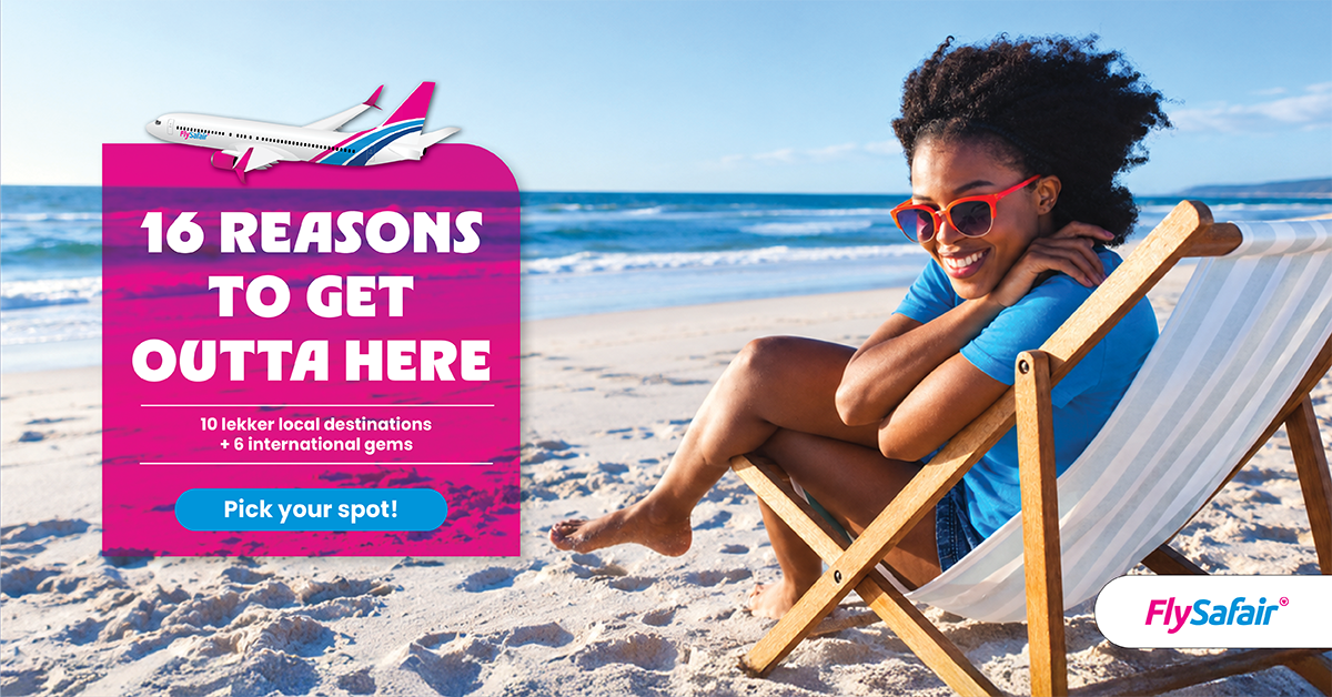 16 reasons to get outta here. Pick your spot! T's & C's apply