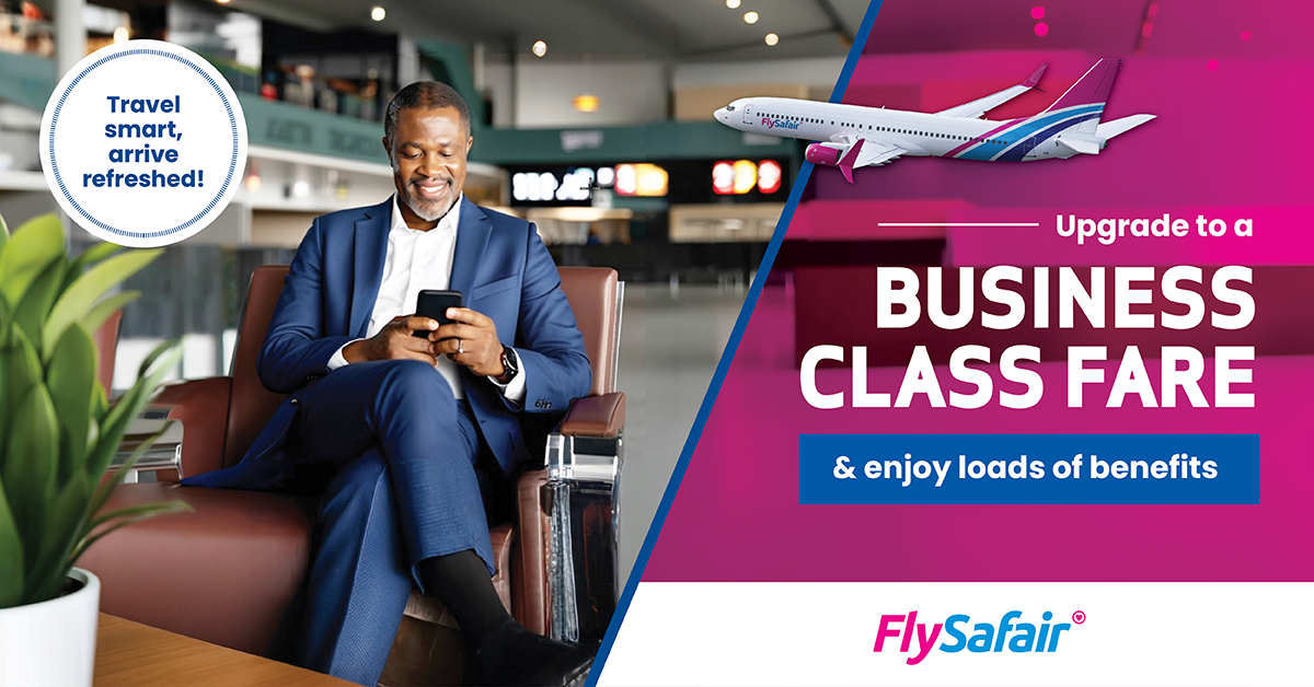 Upgrade to a BUSINESS CLASS FARE & enjoy loads of benefits