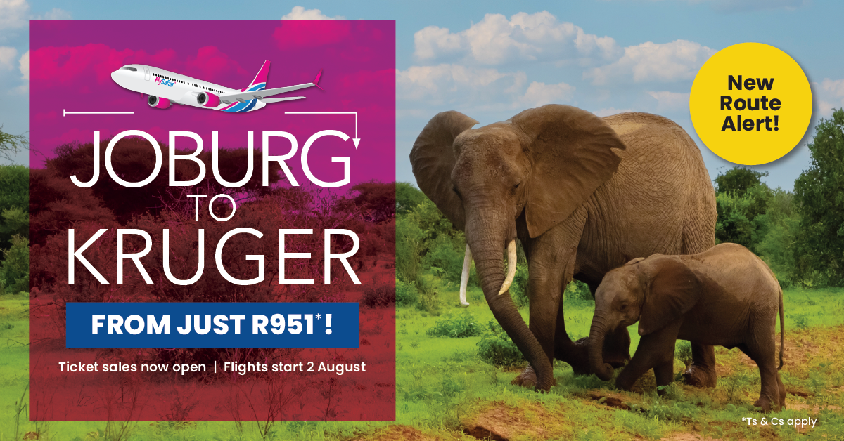 New Route Alert - Joburg to Kruger from just R951* Tickets sales now open | T's&C's apply
